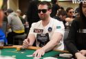 Aaron barone competes in the 2026 World Series of Poker Texas Hold’em No Limit $10,000 Main Event World Championships at Horseshoe Casino in Las Vegas, Nevada on July 7, 2026. Photo by Lennart Hennig.